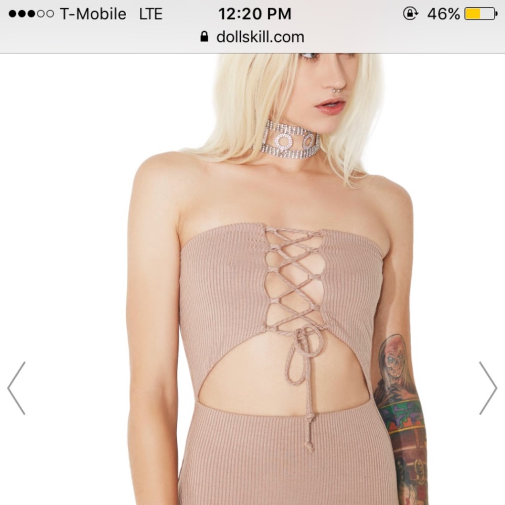 Neutral bodycon dress